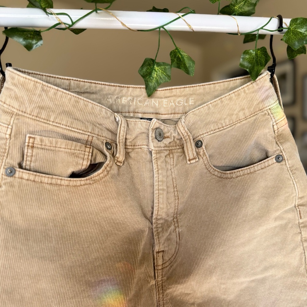 American Eagle Outfitters Tan Straight Leg corduroy Pants size 4